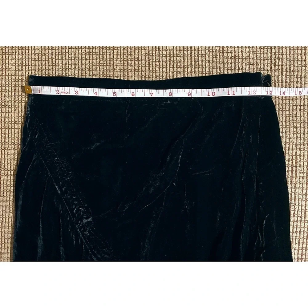 Parker Black Asymmetrical Velvet Skirt